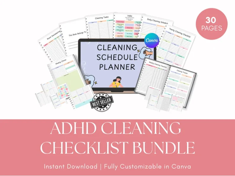 Digital Cleaning & Declutter Planner | Easy-to-Use Schedules & Checklists