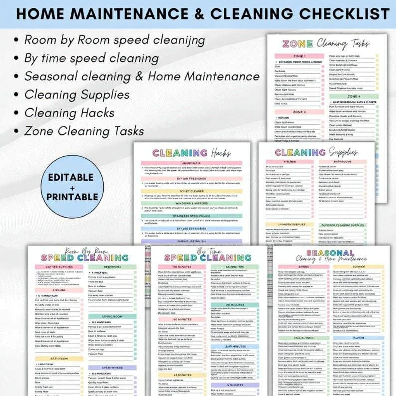 Digital Cleaning & Declutter Planner | Easy-to-Use Schedules & Checklists